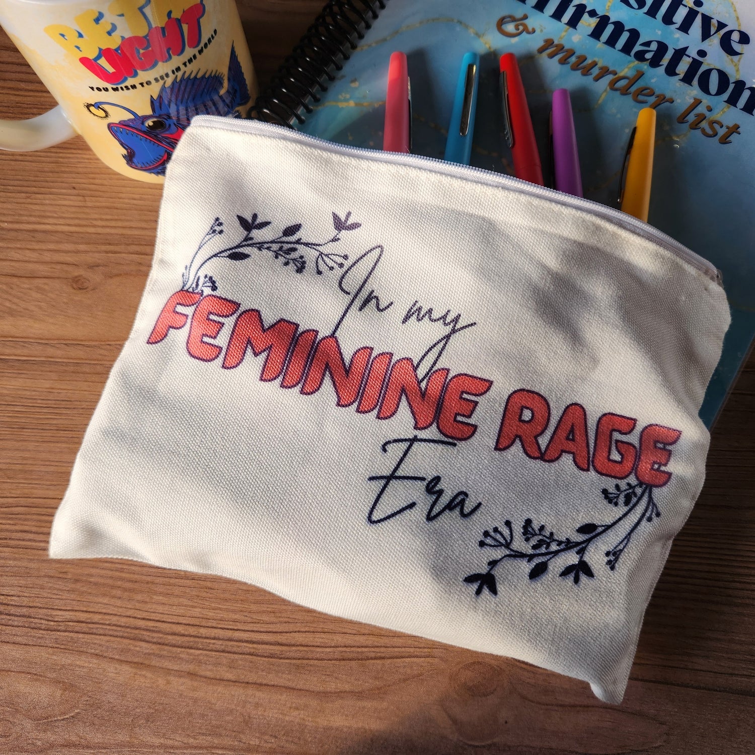 Hand Printed Zippered Pouches