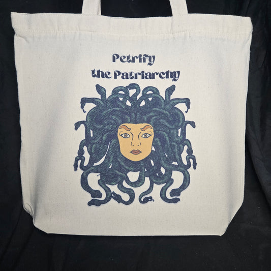 Petrify the Patriarchy Medusa Tote – Stone Cold Feminist Power