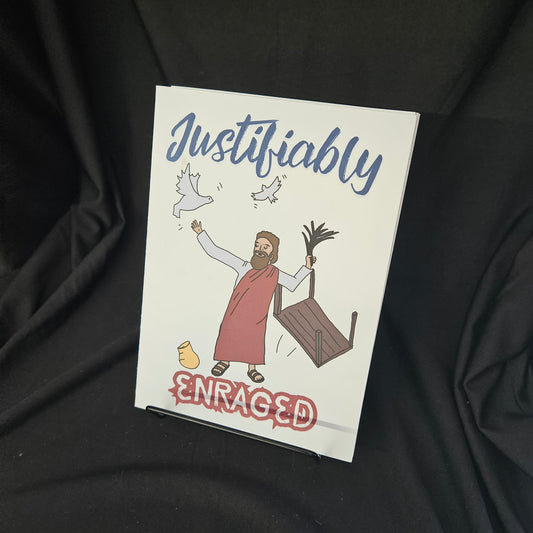 Justifiably Enraged – Jesus Flipping Tables Card