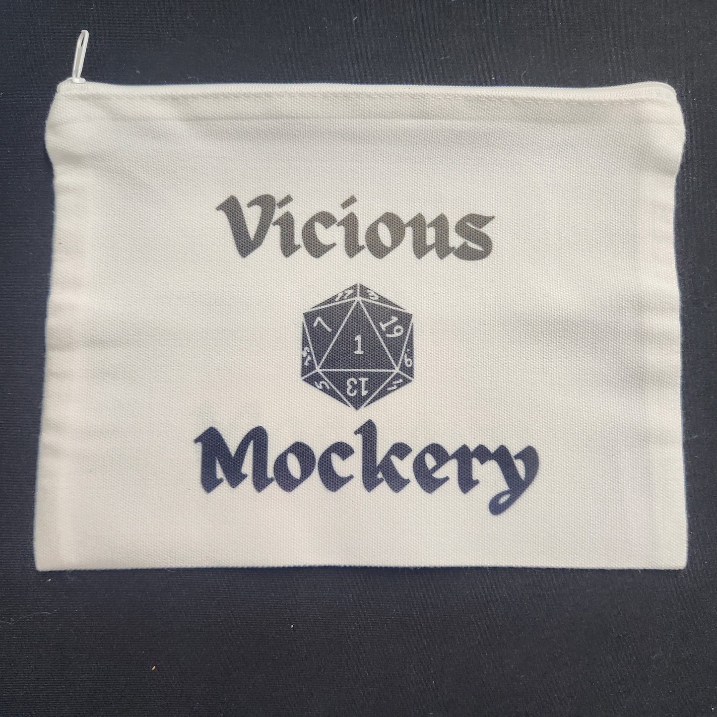 Vicious Mockery – Nat 1 D&D Dice Zippered Pouch