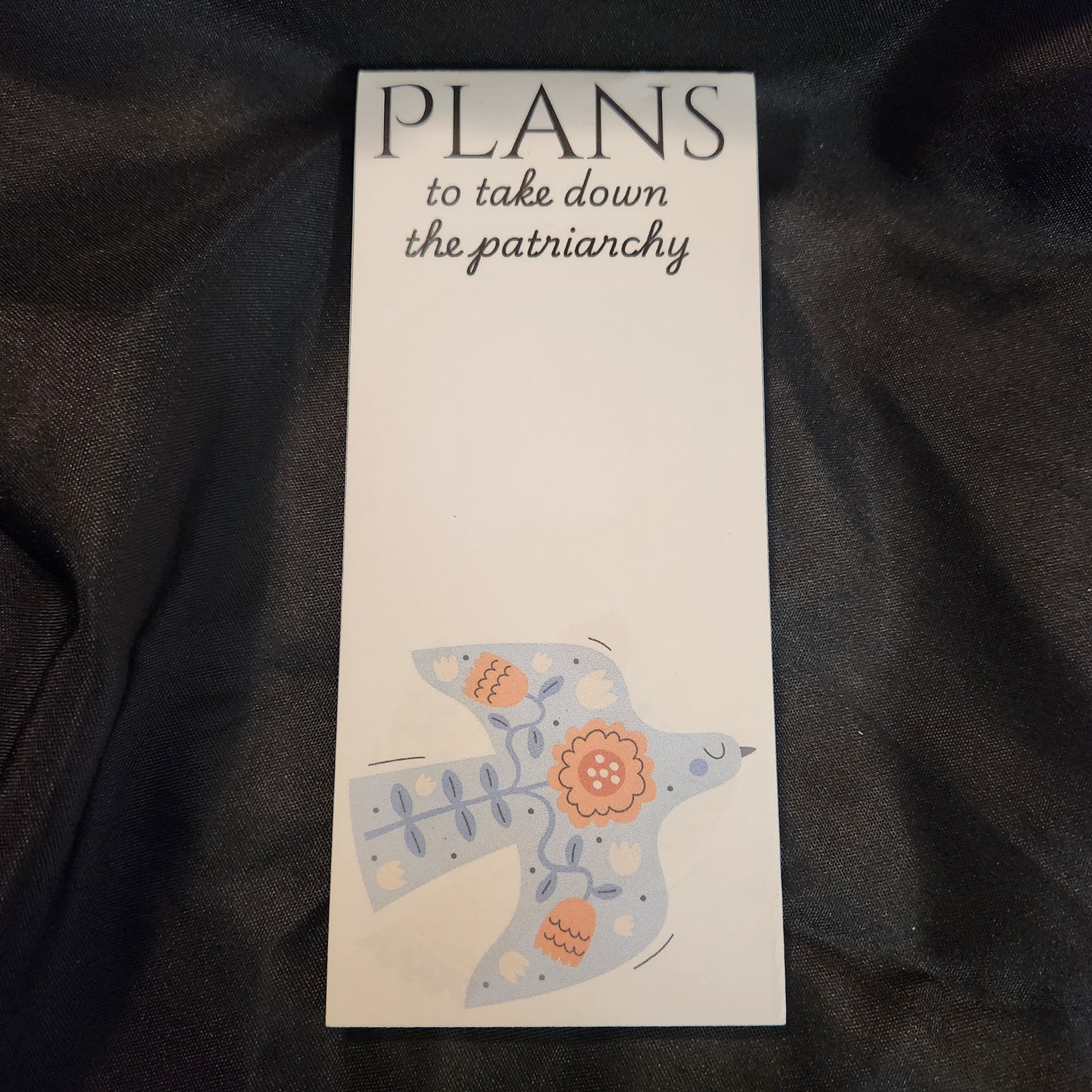 Plans to Take Down the Patriarchy – Tear-Off Notepad of World Domination