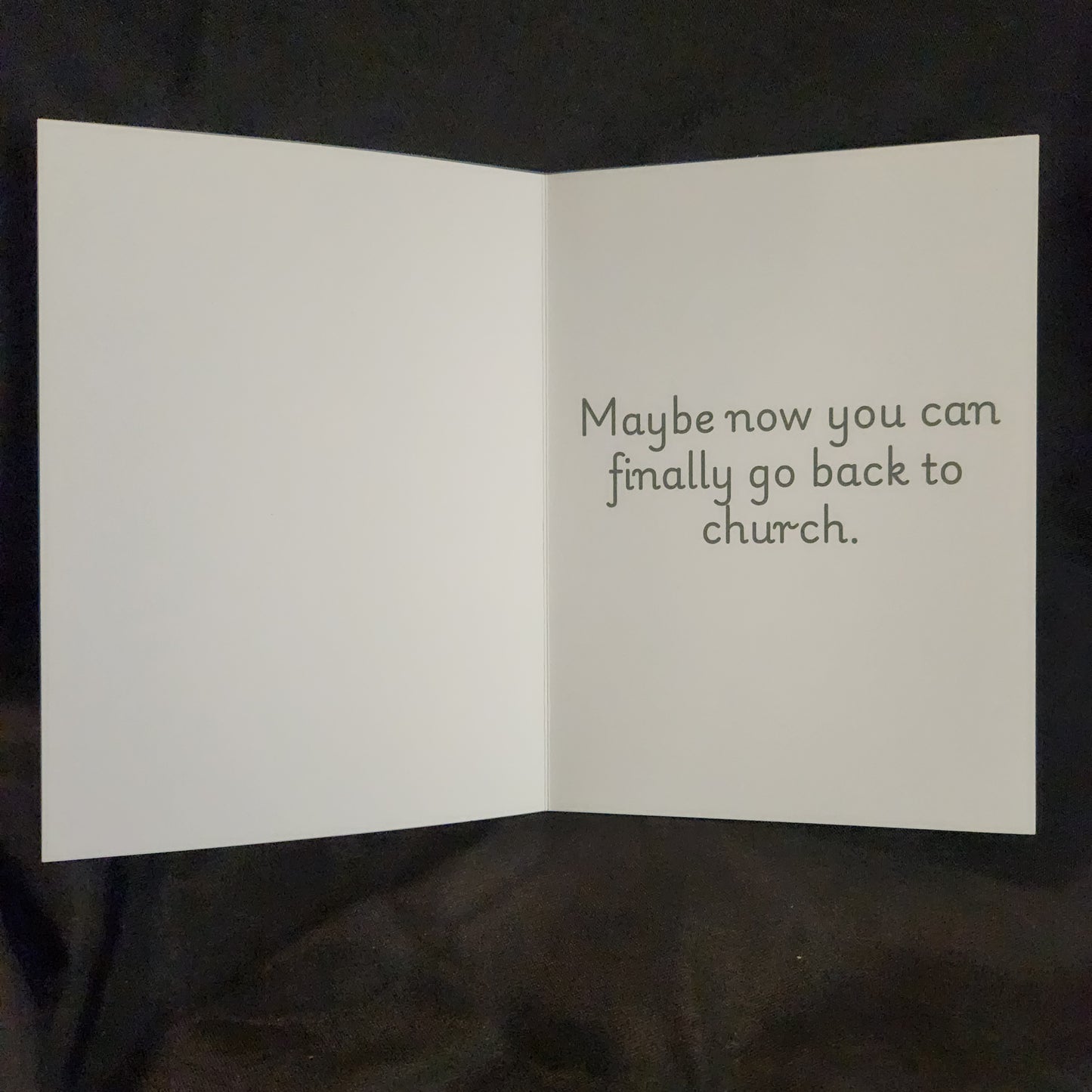 Congratulations! You're not living in sin anymore!