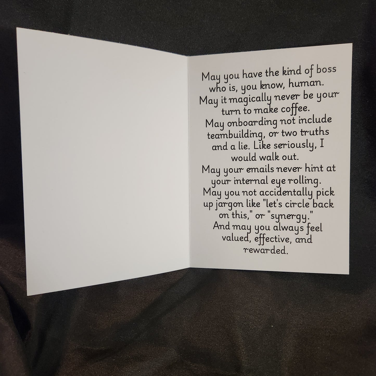 Congrats on Your New Job – Realistic Workplace Wishes Card