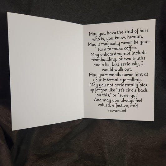 Congrats on Your New Job – Realistic Workplace Wishes Card